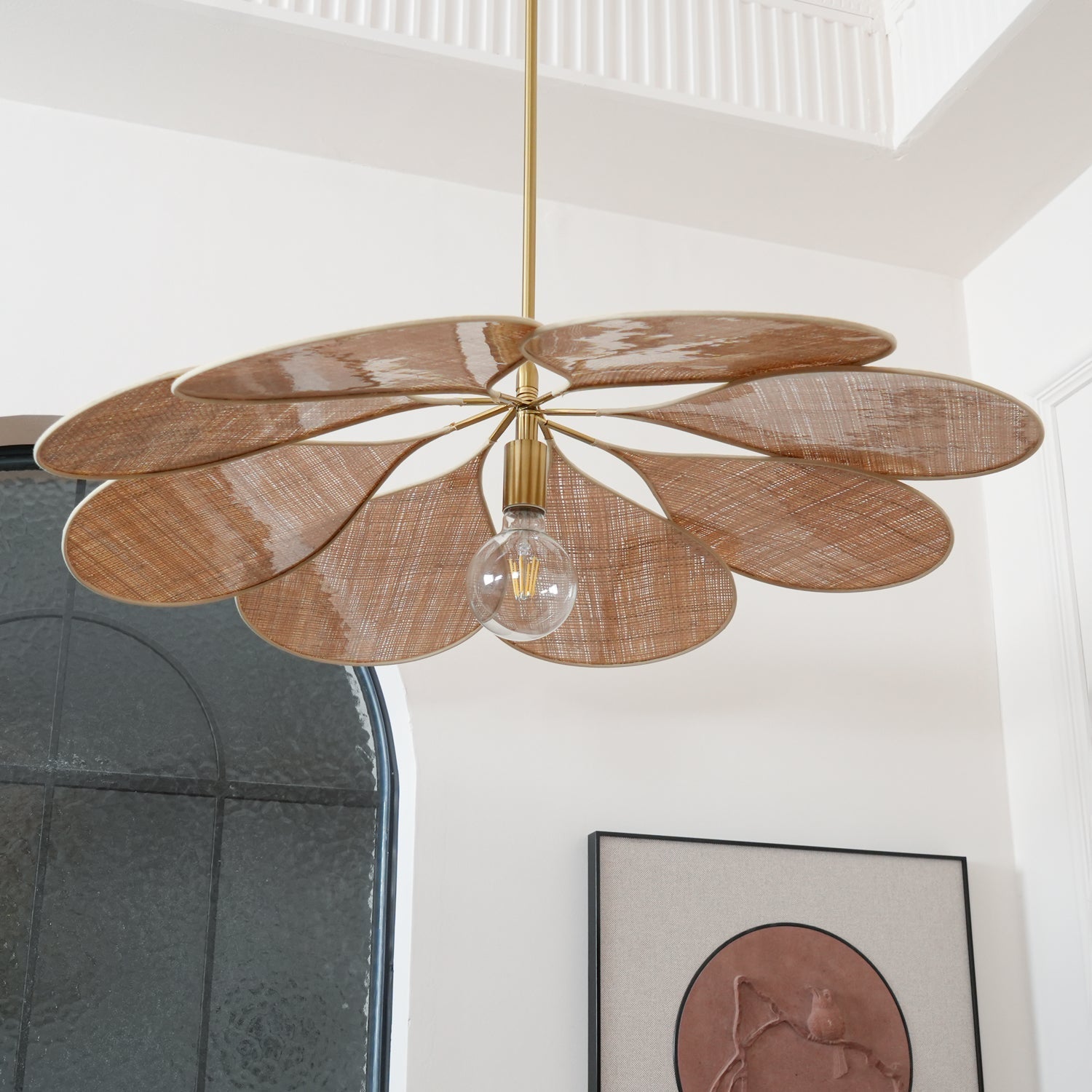 Tory Floraison Rotin Suspension - Neutralighting