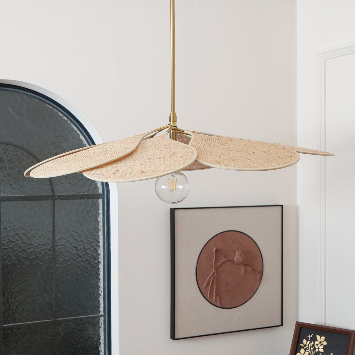 Tory Floraison Rotin Suspension - Neutralighting