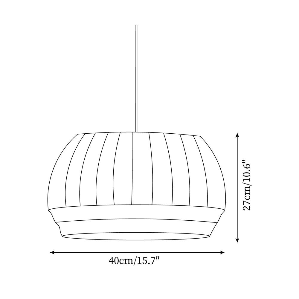 Suspension Luminaire Soie Abat-jour Blanc Tissu Lignes Verticales Doux Moderne Minimaliste - Neutralighting