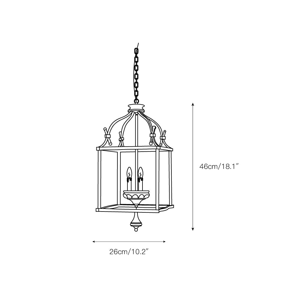 Alirora Traditional Birdcage Hand-carved wooden Chandelier - Lamp Copper