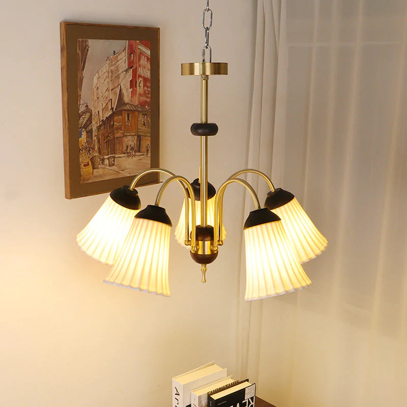 Ray Rétro LED Lustre Or Métal Chambre À Coucher/Salle À Manger