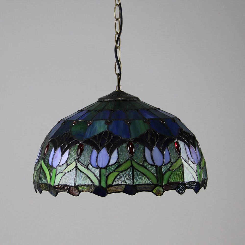 Tiffany Rétro Rond Colorée Suspension Verre Chambre À Coucher/Bar - Neutralighting