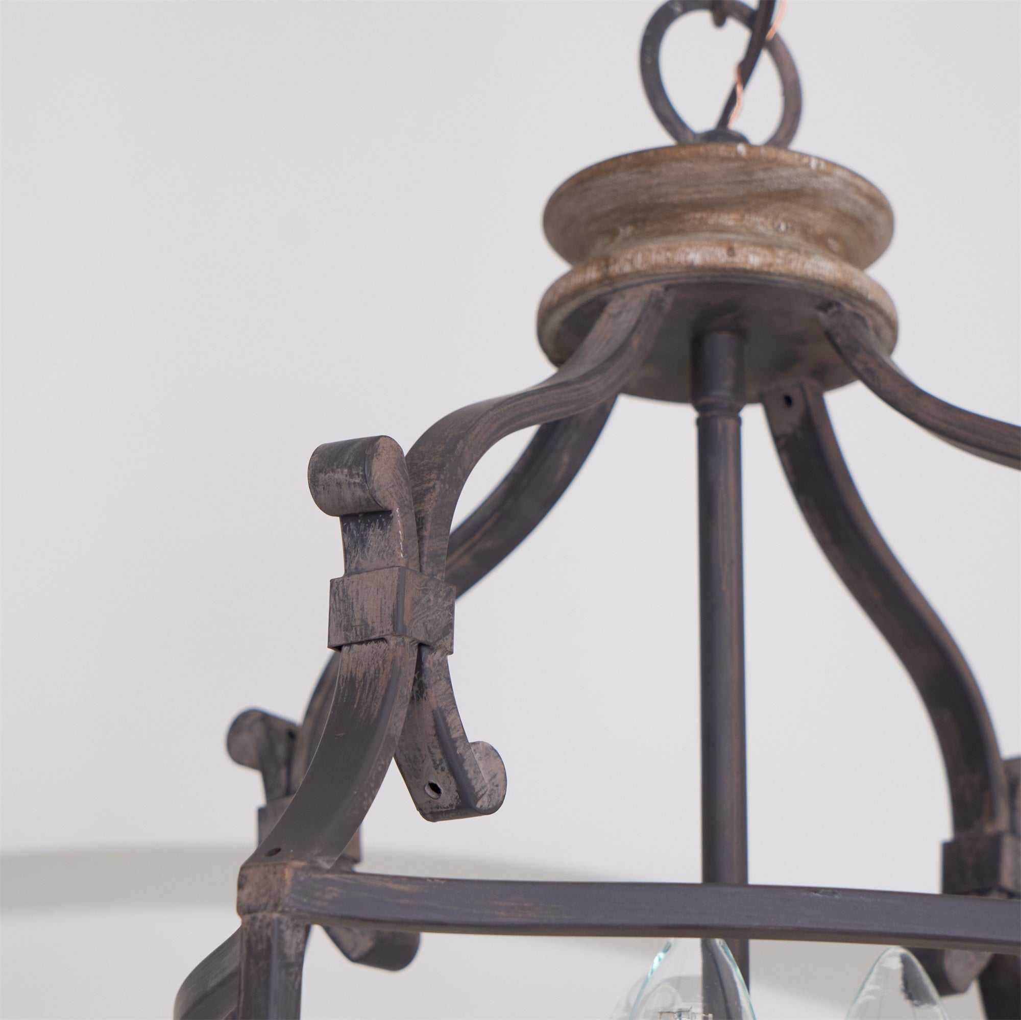 Alirora Traditional Birdcage Hand-carved wooden Chandelier - Lamp Copper