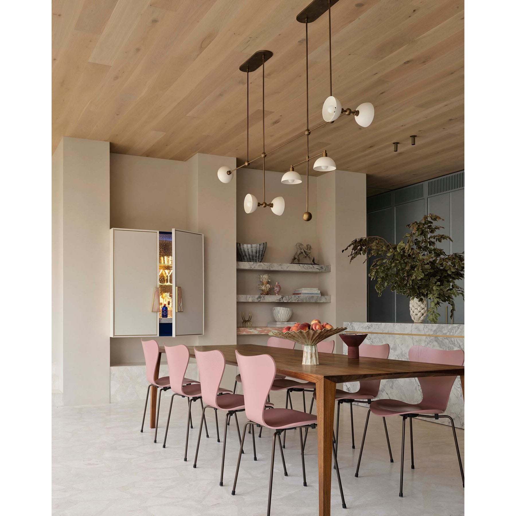 Izorora Modern Minimalist Trapeze Metal Chandelier - Lamp Copper