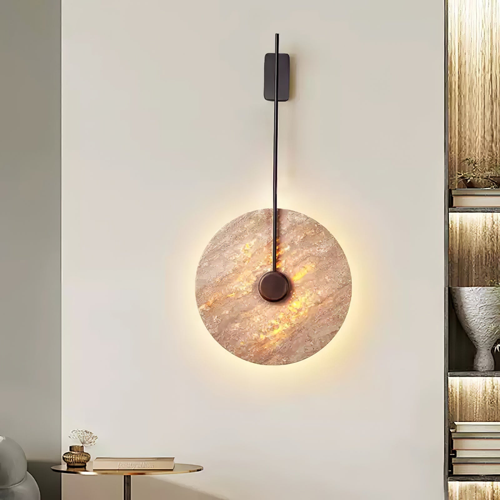 Visolia Applique Murale Minimaliste en Travertin - Neutralighting