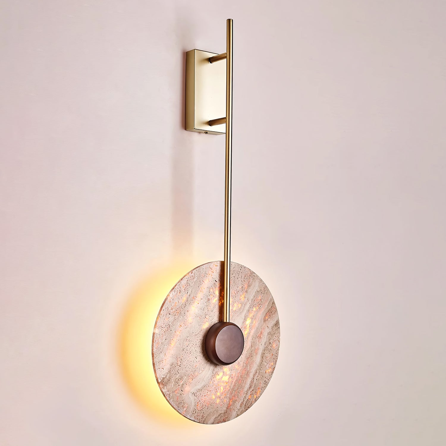 Visolia Applique Murale Minimaliste en Travertin - Neutralighting