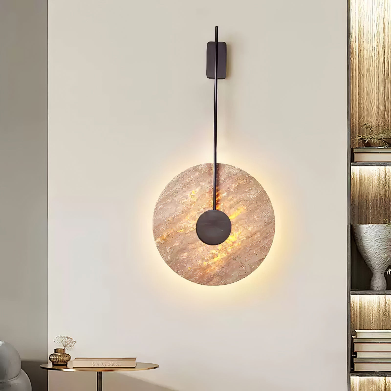 Visolia Applique Murale Minimaliste en Travertin - Neutralighting