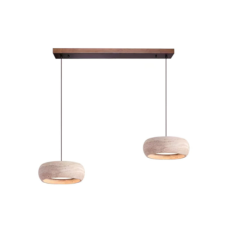 Eurvaran Moderne Minimaliste Tambour Travertin Lumière Pendentif - Neutralighting
