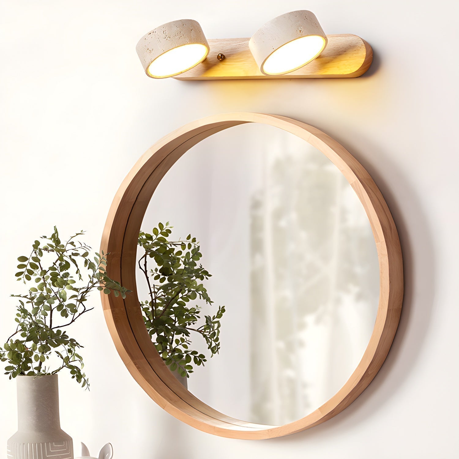 Voloreth Applique Murale Minimaliste en Travertin - Neutralighting
