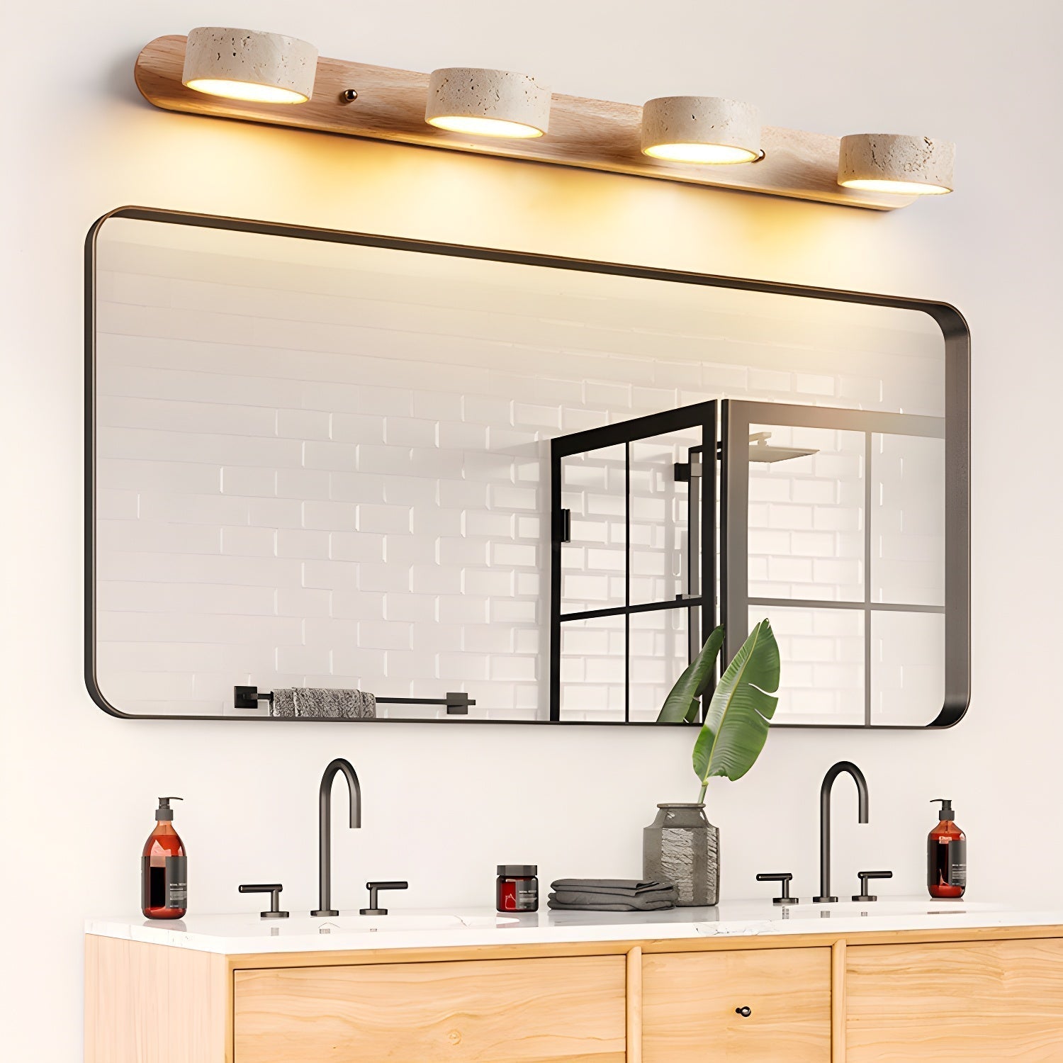 Voloreth Applique Murale Minimaliste en Travertin - Neutralighting