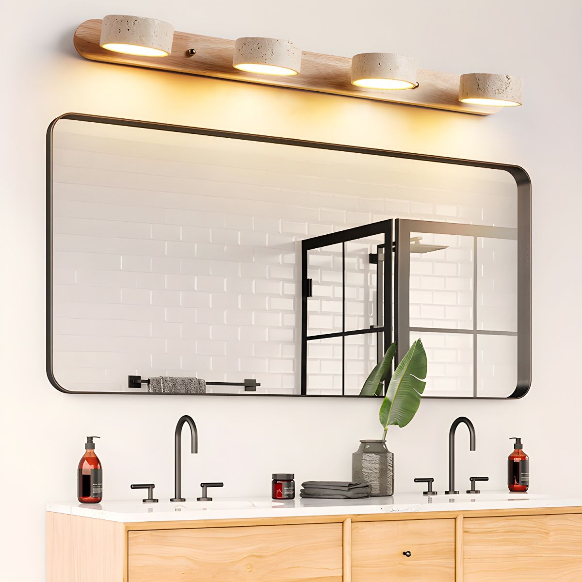Voloreth Applique Murale Minimaliste en Travertin - Neutralighting