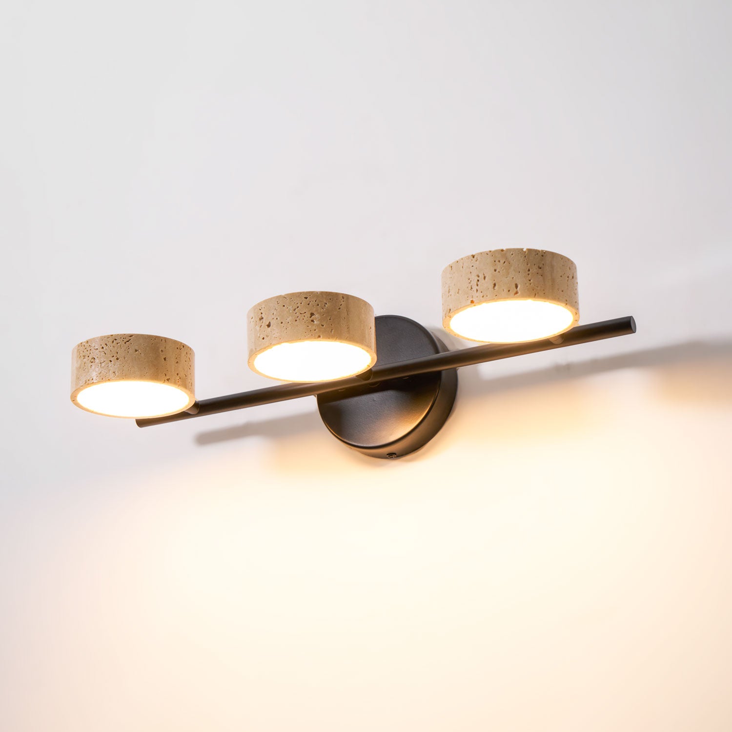 Ceshair Applique Murale Multi Tête en Travertin Lumière de Coiffeuse - Neutralighting