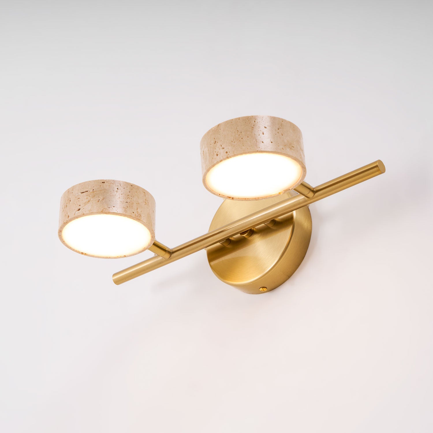 Ceshair Applique Murale Multi Tête en Travertin Lumière de Coiffeuse - Neutralighting