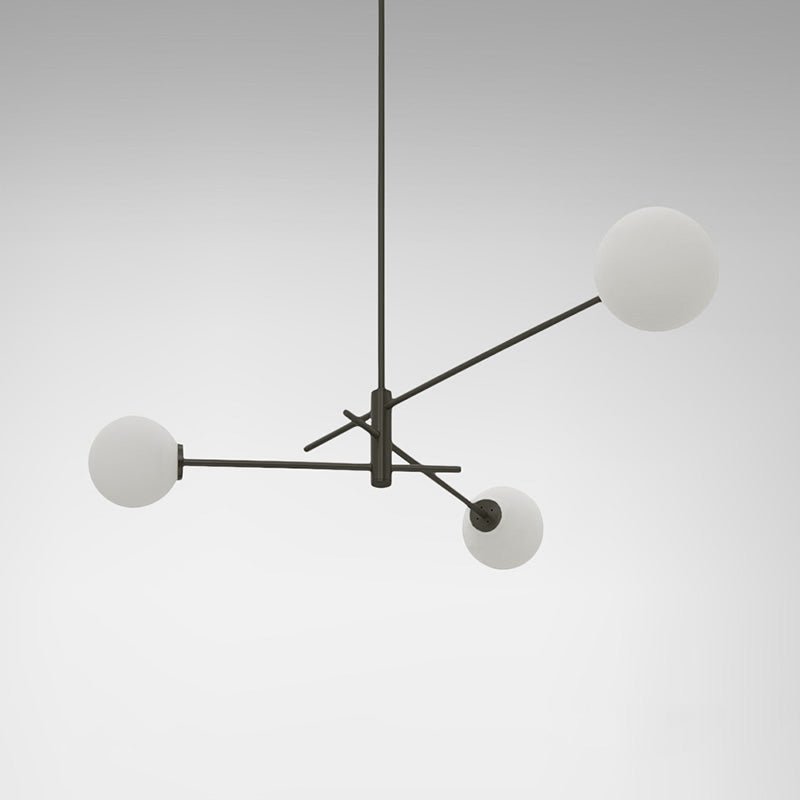 Catalel Modern Minimalist Brass Glass Chandelier - Lamp Copper
