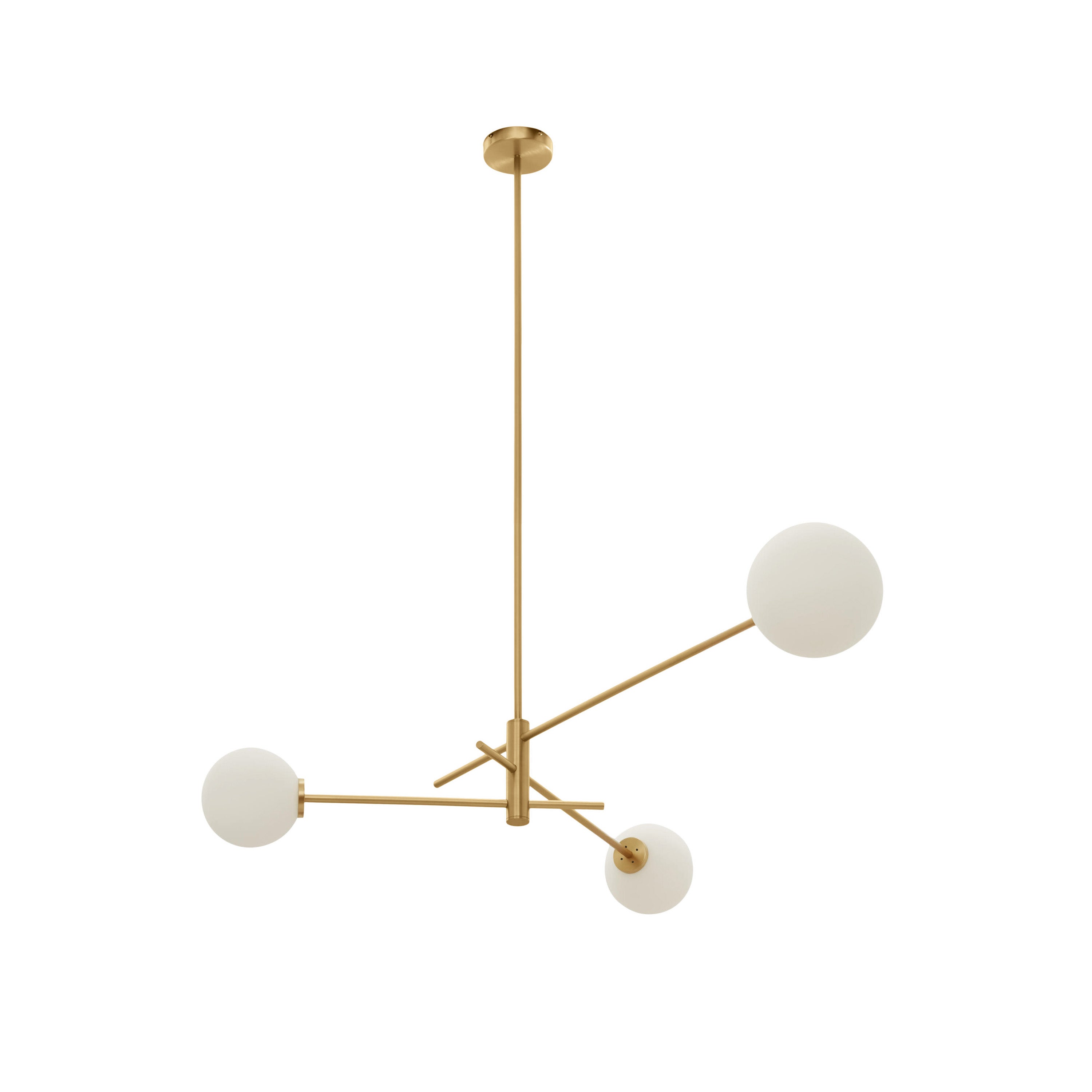 Catalel Modern Minimalist Brass Glass Chandelier - Lamp Copper