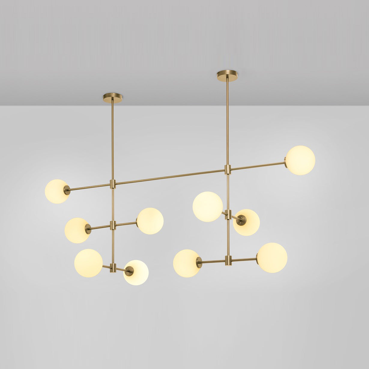 Uvinus Modern Minimalist Multi Glass Chandelier - Lamp Copper