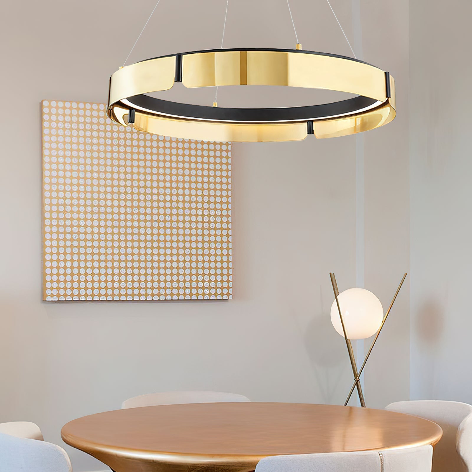 Alraeion Modern Minimalist Metal Chandelier - Lamp Copper