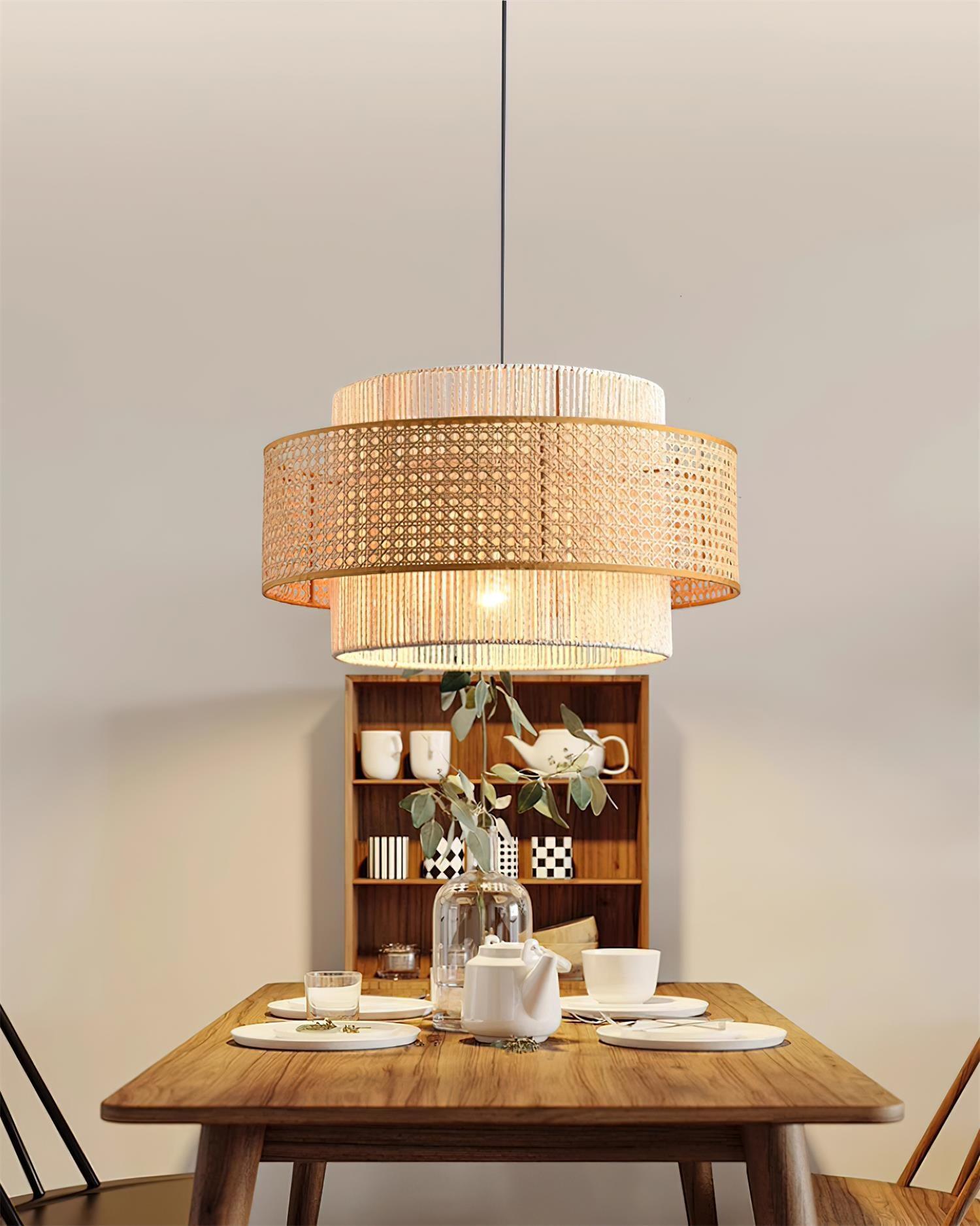 Triela Suspension Stratifié Rotin - Neutralighting