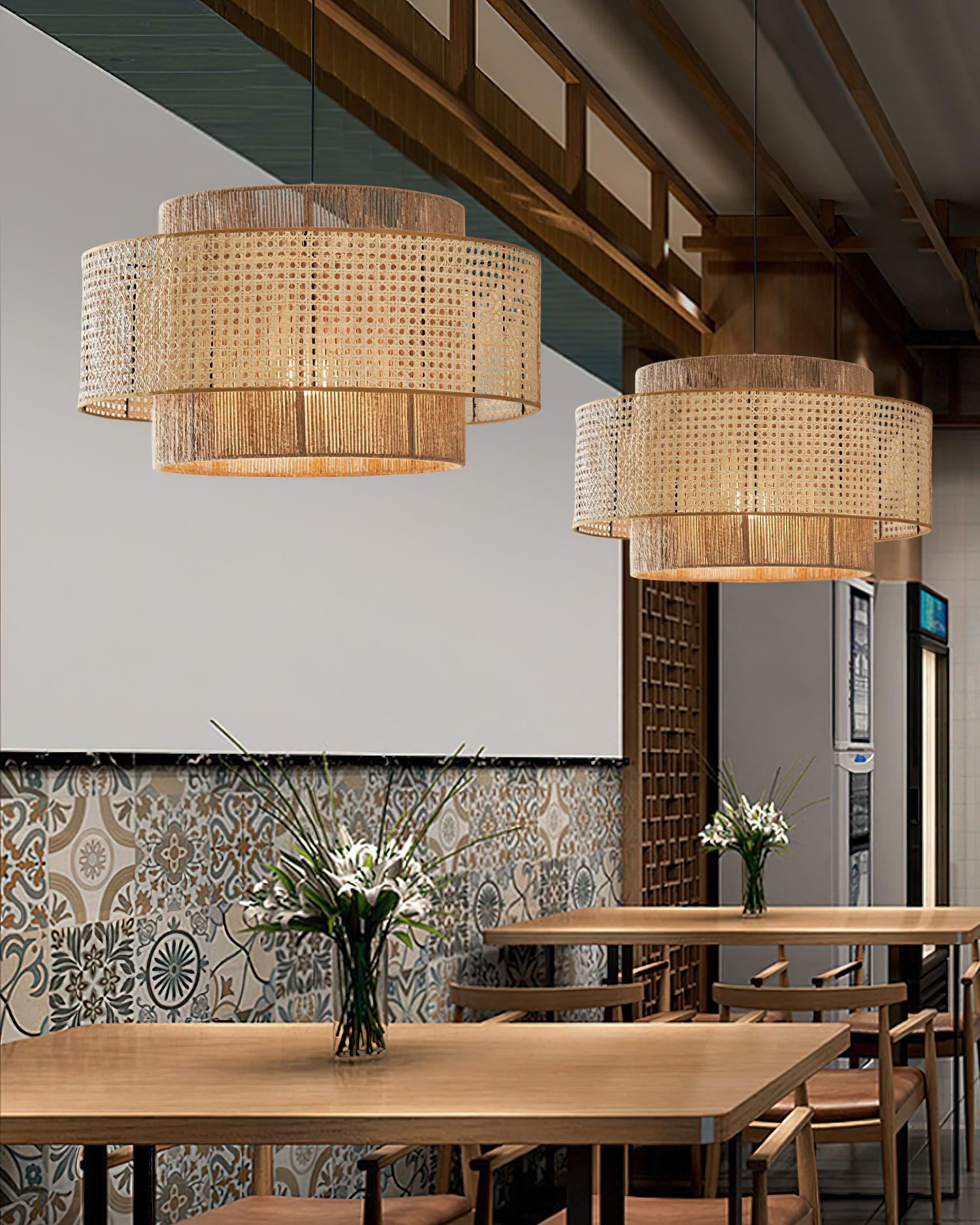 Triela Suspension Stratifié Rotin - Neutralighting