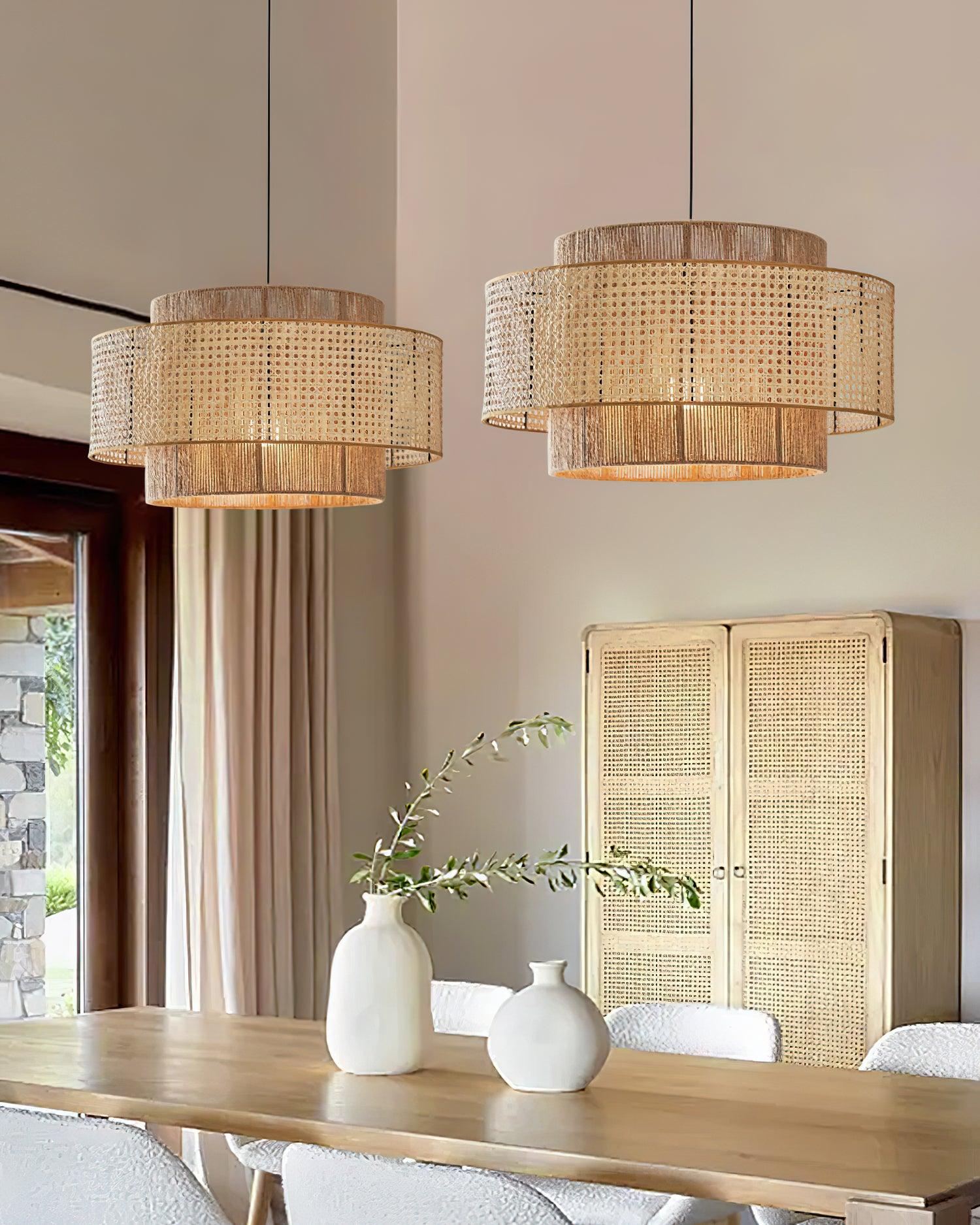 Triela Suspension Stratifié Rotin - Neutralighting