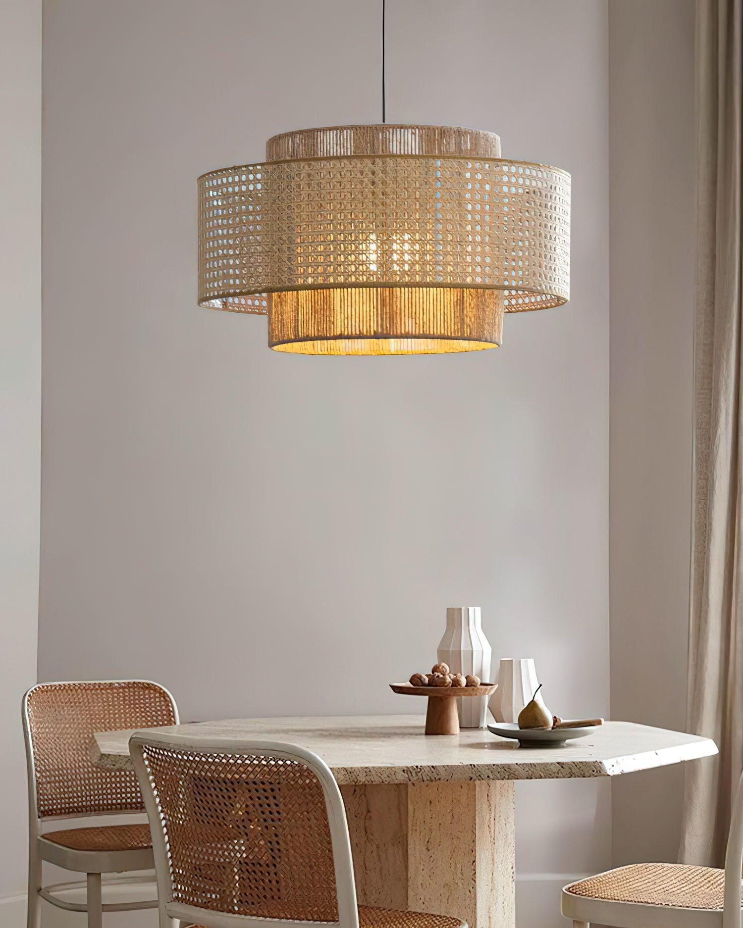 Triela Suspension Stratifié Rotin - Neutralighting