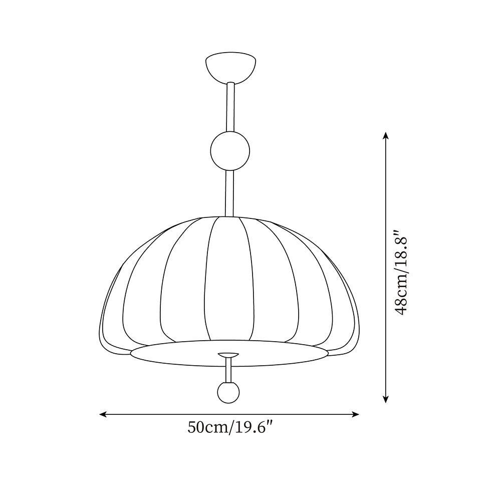Trigg Suspension Carte Motif Tissu - Neutralighting