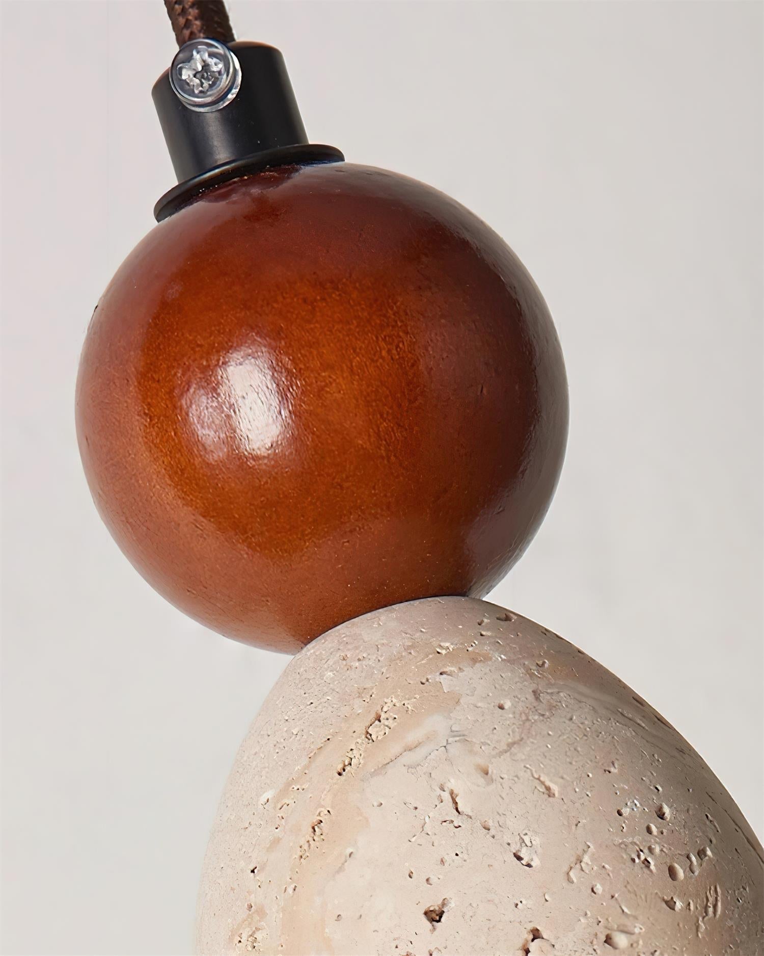 Ritta Suspension Triple Sphère Travertin - Neutralighting