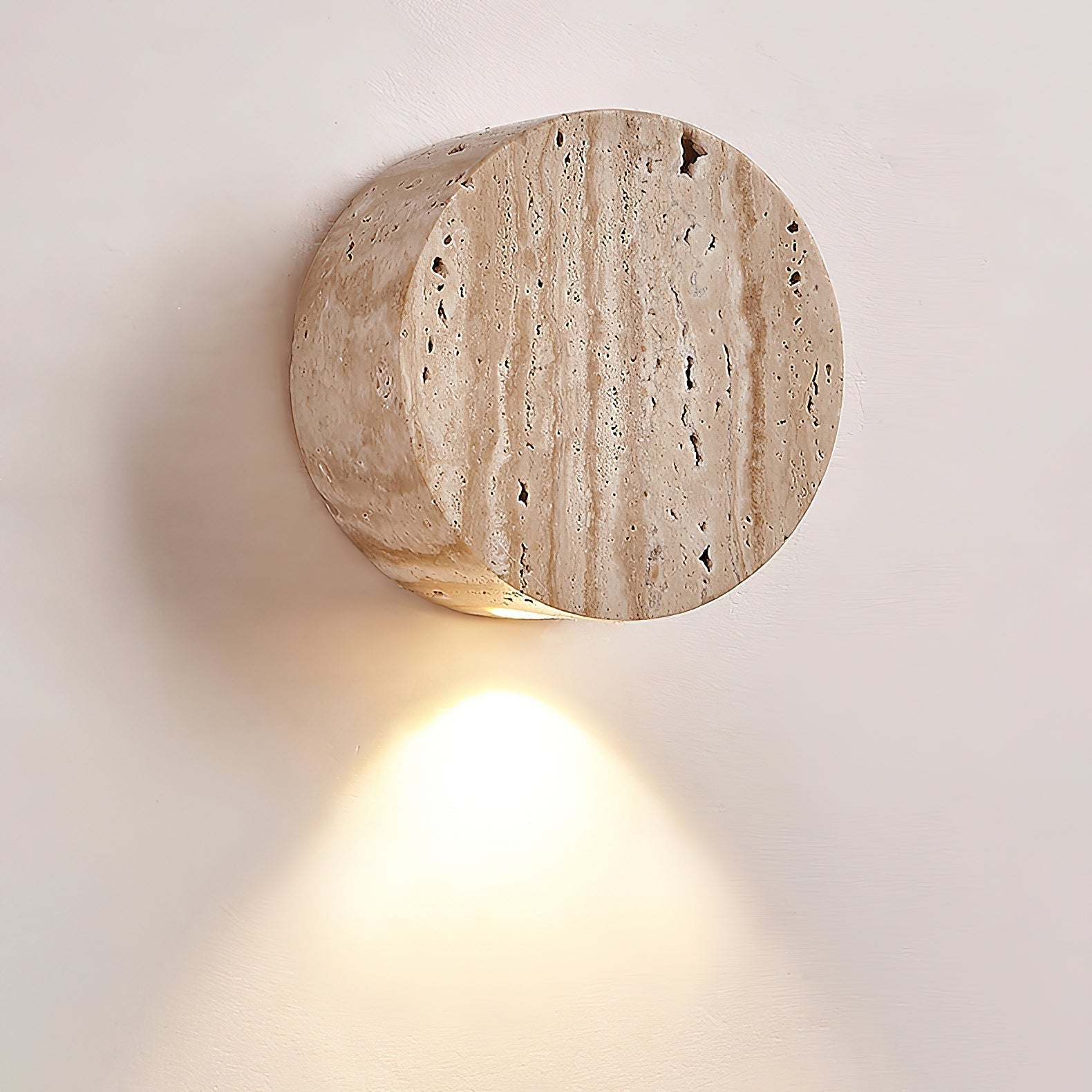 Izoren Classic Modern Minimalist Travertine Wall Lamp - Lamp Copper