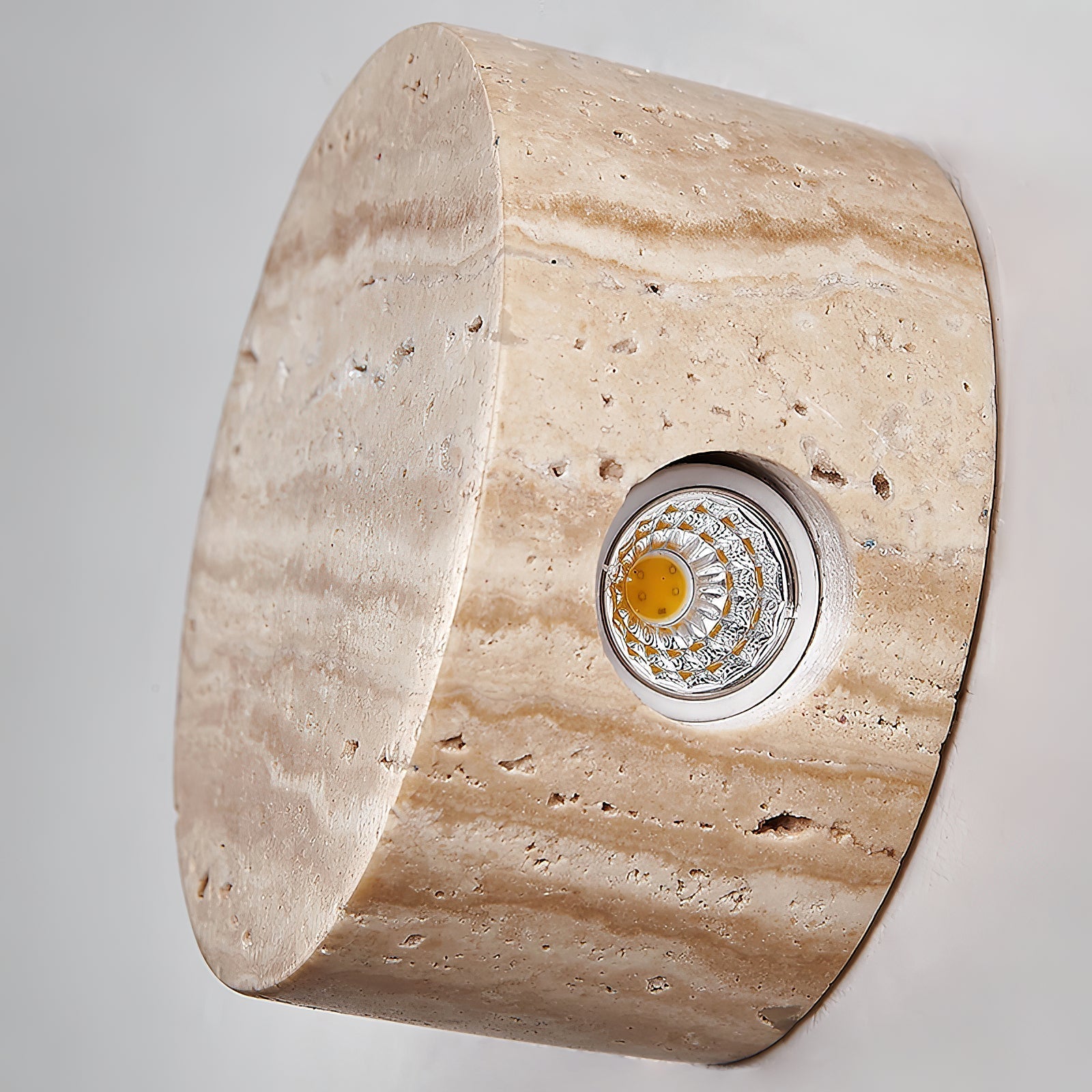 Izoren Classic Modern Minimalist Travertine Wall Lamp - Lamp Copper