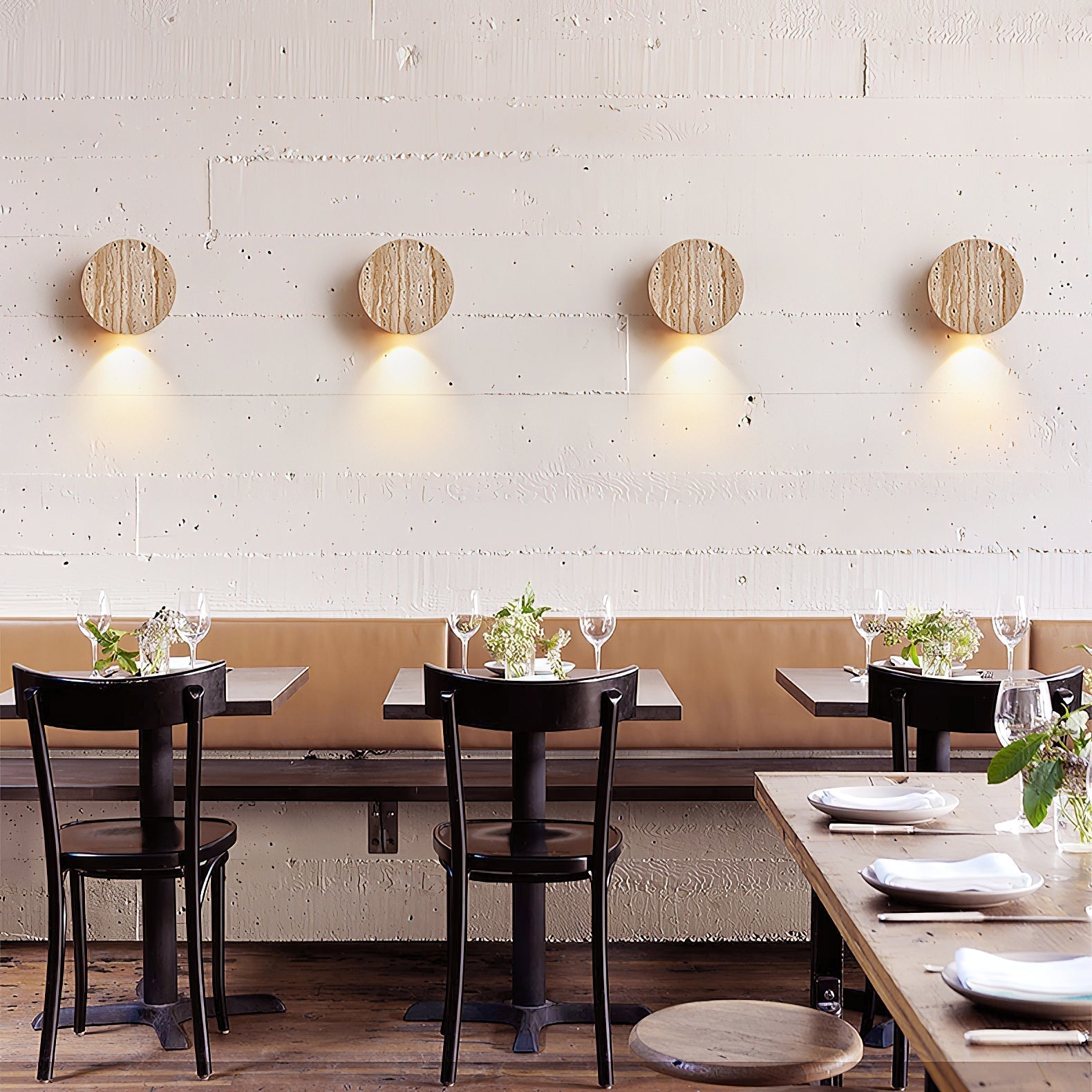 Izoren Classic Modern Minimalist Travertine Wall Lamp - Lamp Copper