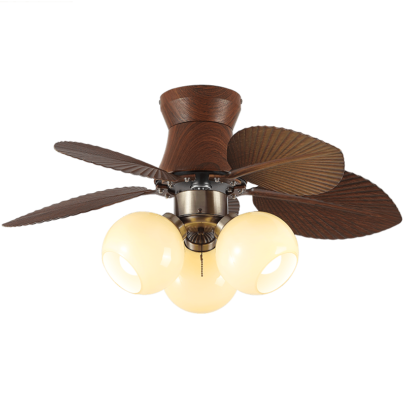 Plafonnier ventilateur Walden Chêne, un mélange de métal, d'ABS et de verre