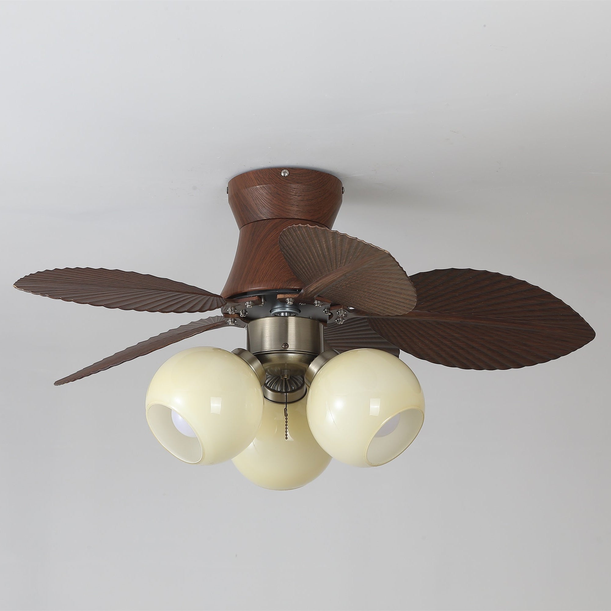 Plafonnier ventilateur Walden Chêne avec finition noyer