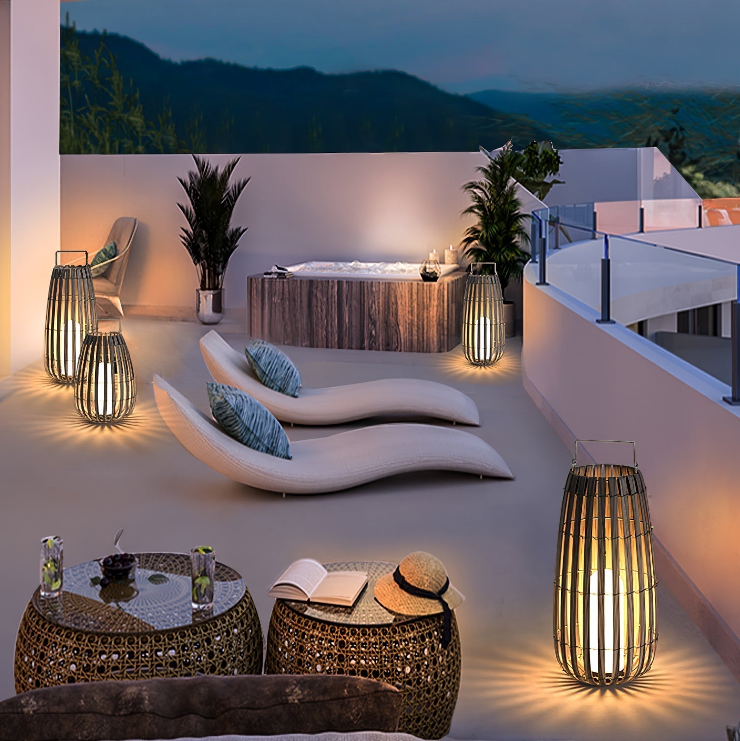 Veshael Lampe Extérieure Lanterne Tressée Tropic - Neutralighting