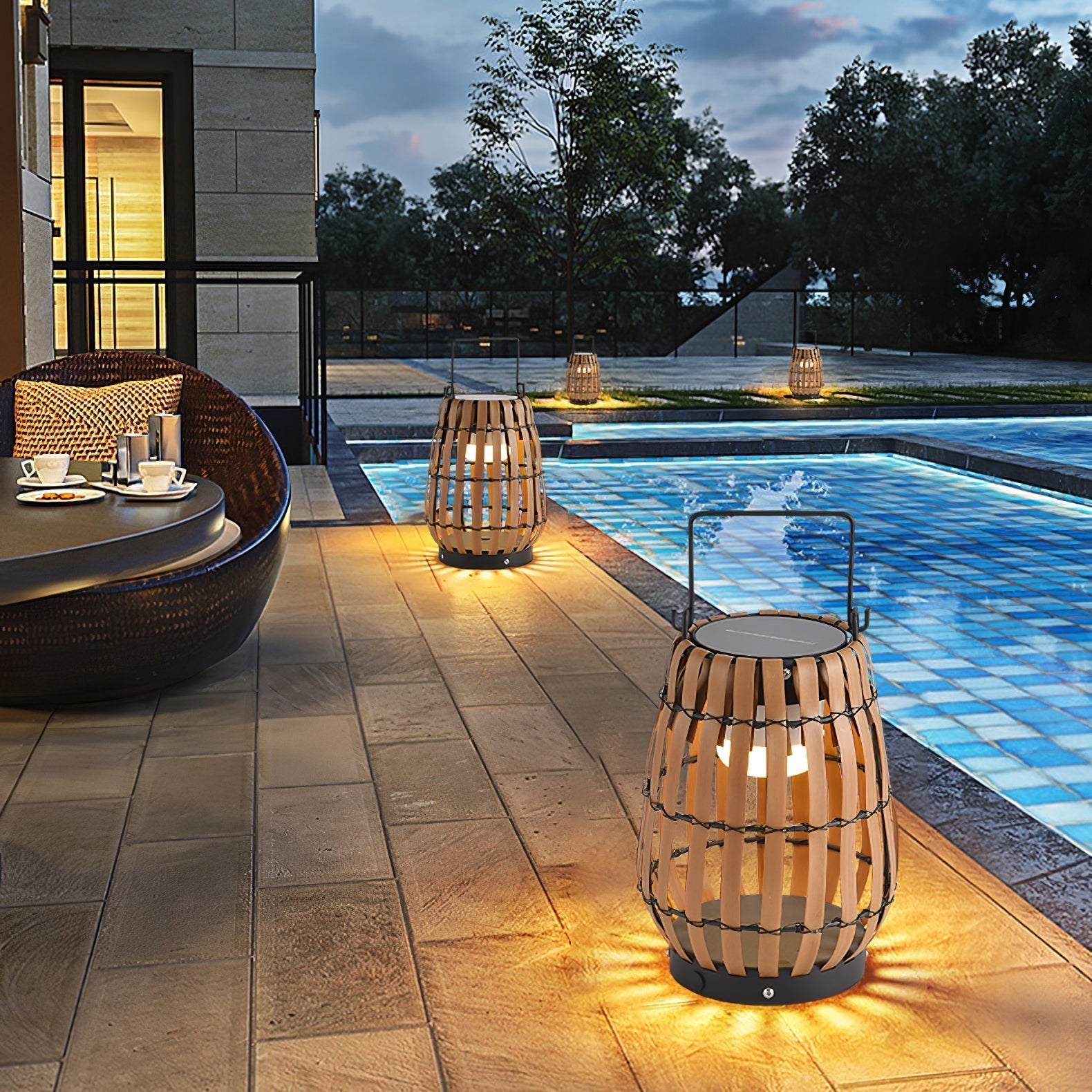 Veshael Lampe Extérieure Lanterne Tressée Tropic - Neutralighting