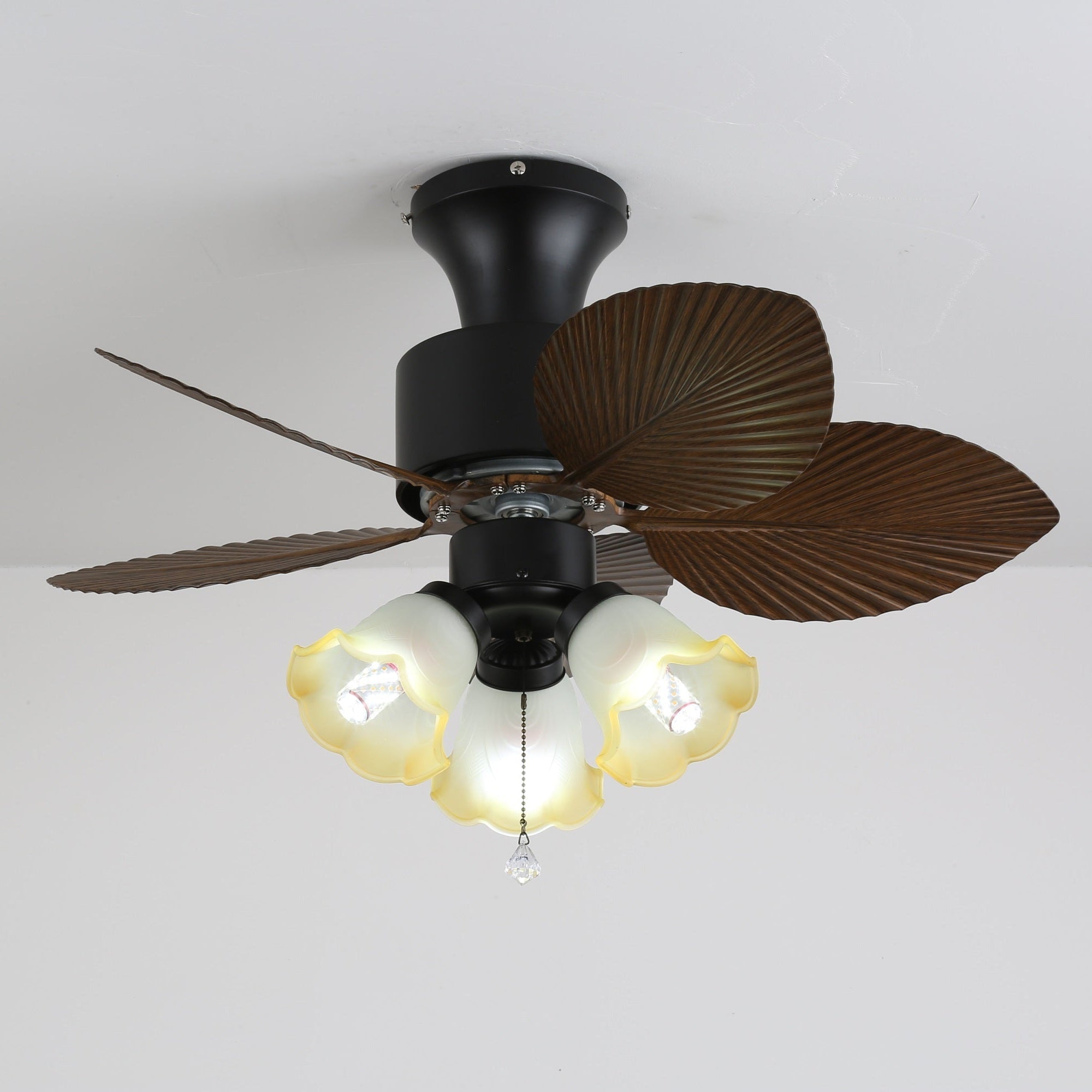 Détail de la zone de la source lumineuse sur le ventilateur Marvella