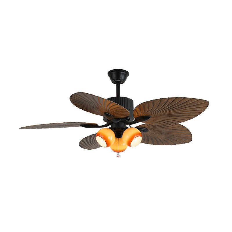 Ventilateur de plafond Solara Tropical avec lumière, finition noire
