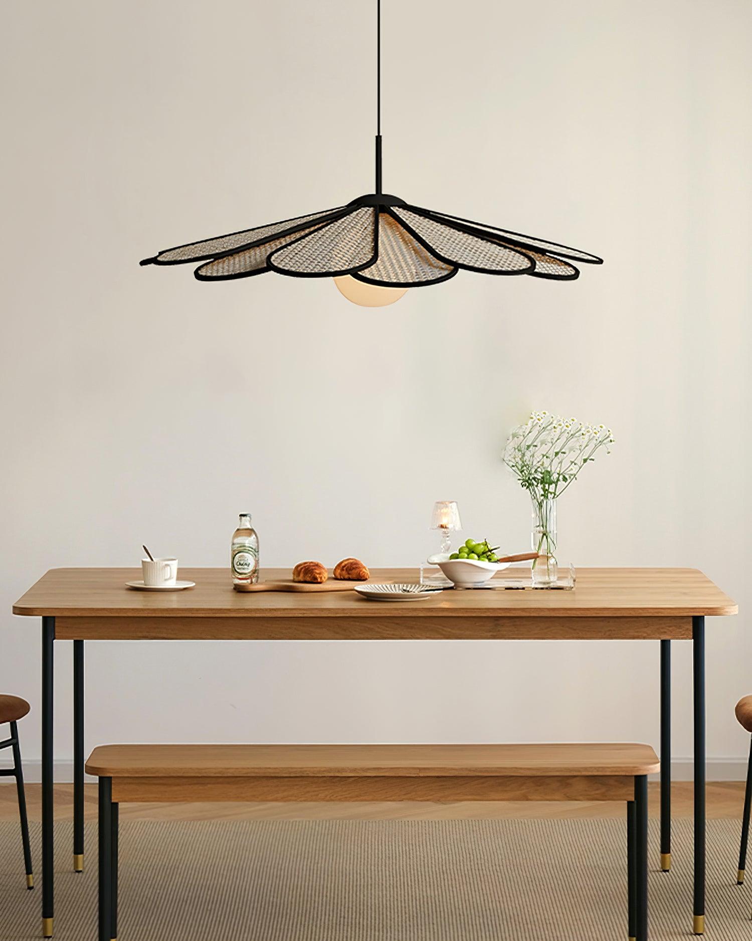 Luma Lampe Pendante Abat-jour Pétale Rattan - Neutralighting