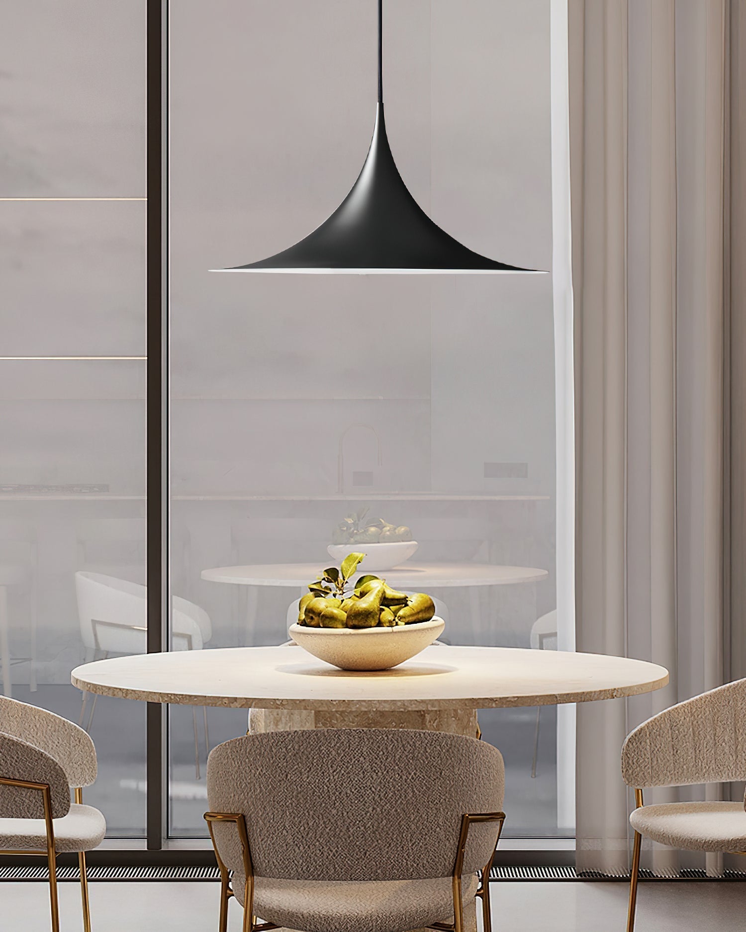 Solisin Suspension à col fin et large évasement pour salle à manger - Neutralighting