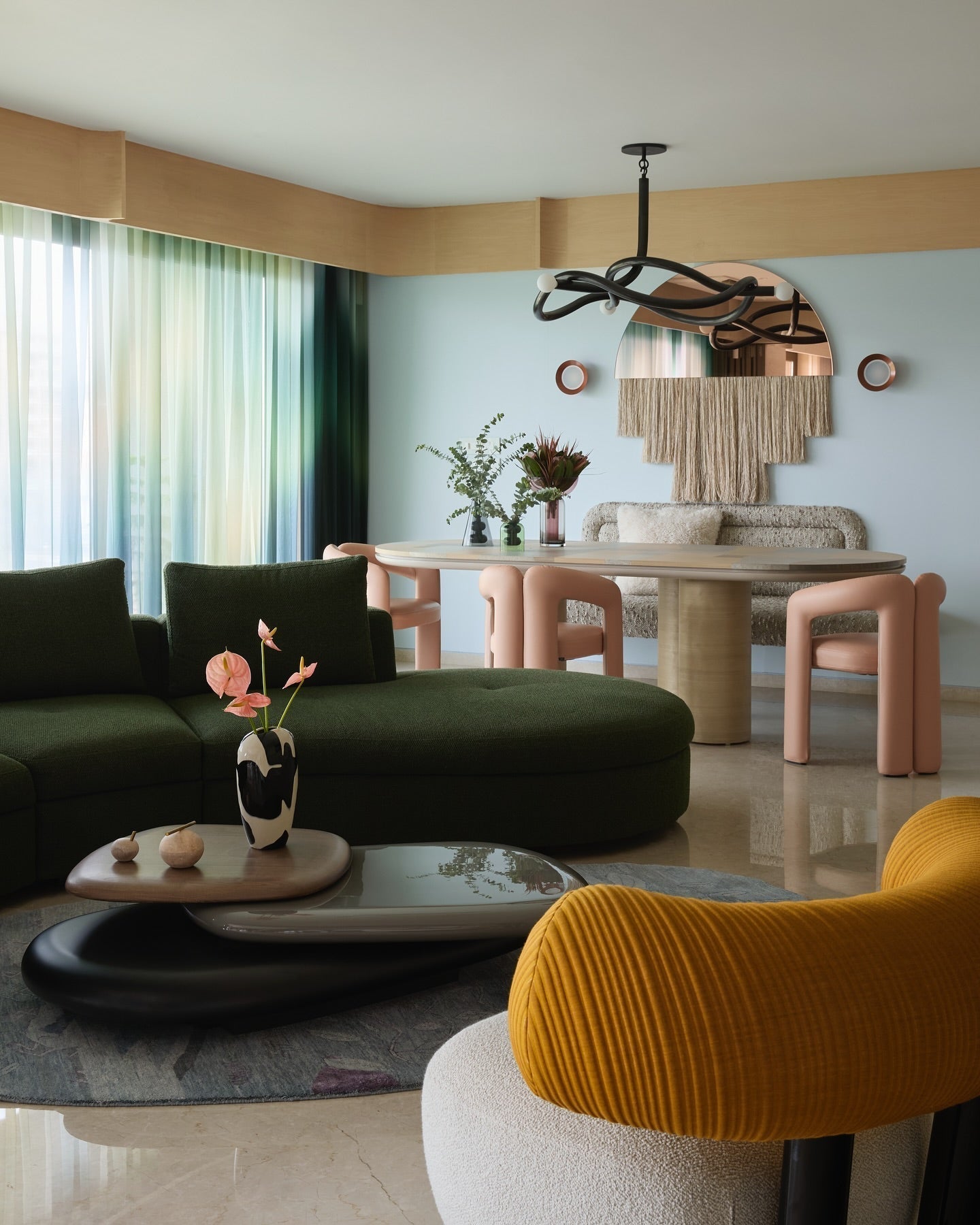 Vadore Modern Minimalist Metal Chandelier - Lamp Copper