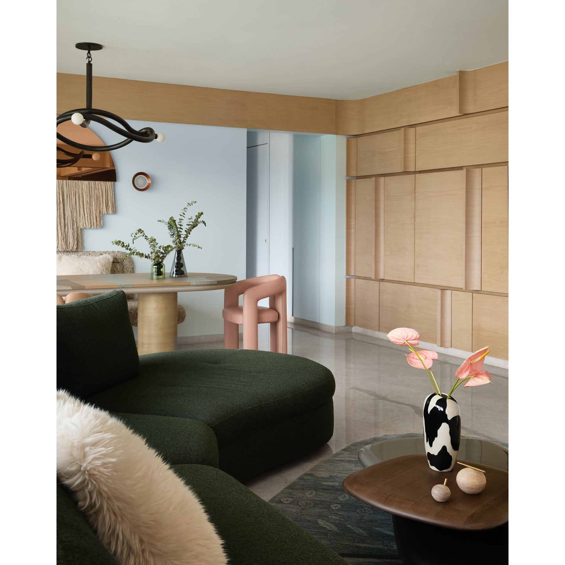 Vadore Modern Minimalist Metal Chandelier - Lamp Copper