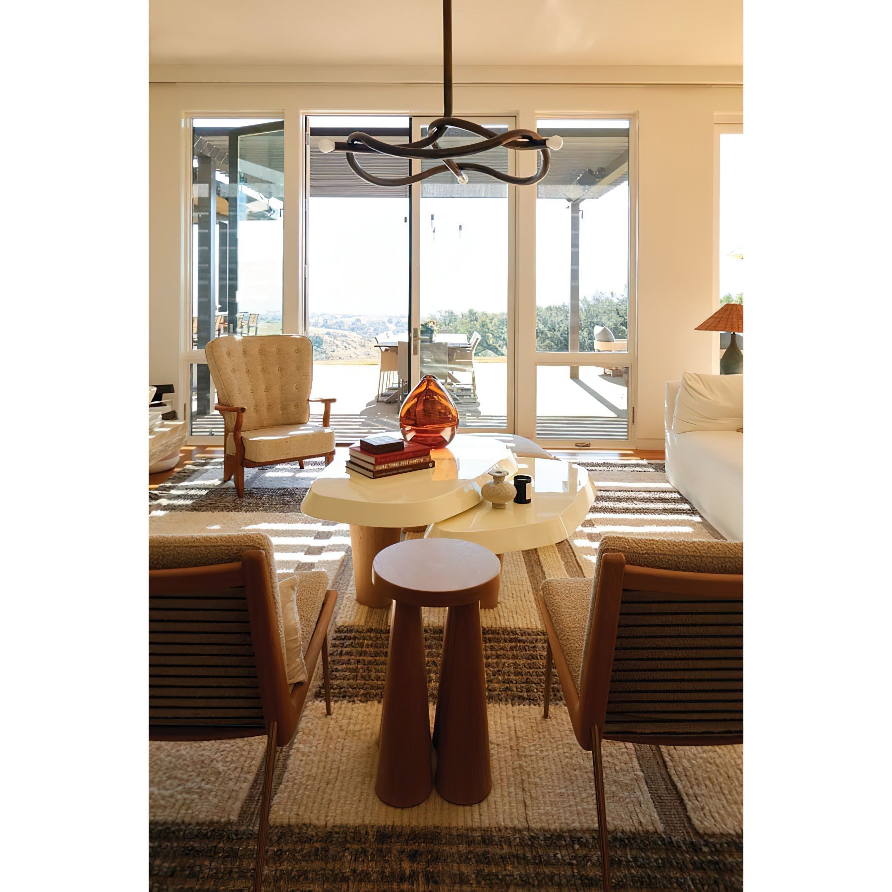 Vadore Modern Minimalist Metal Chandelier - Lamp Copper