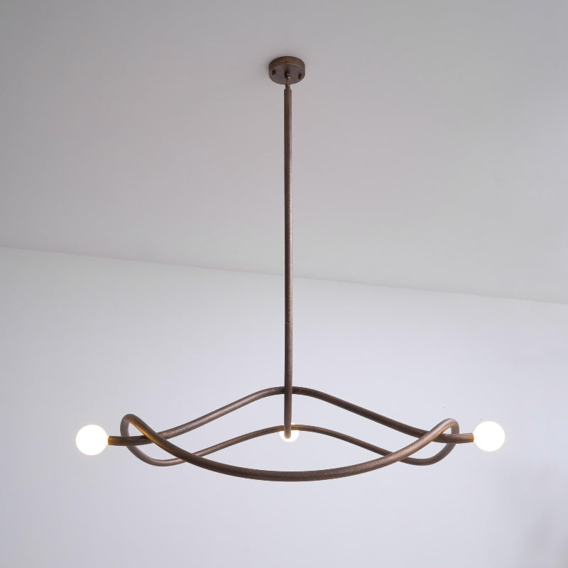 Vadore Modern Minimalist Metal Chandelier - Lamp Copper
