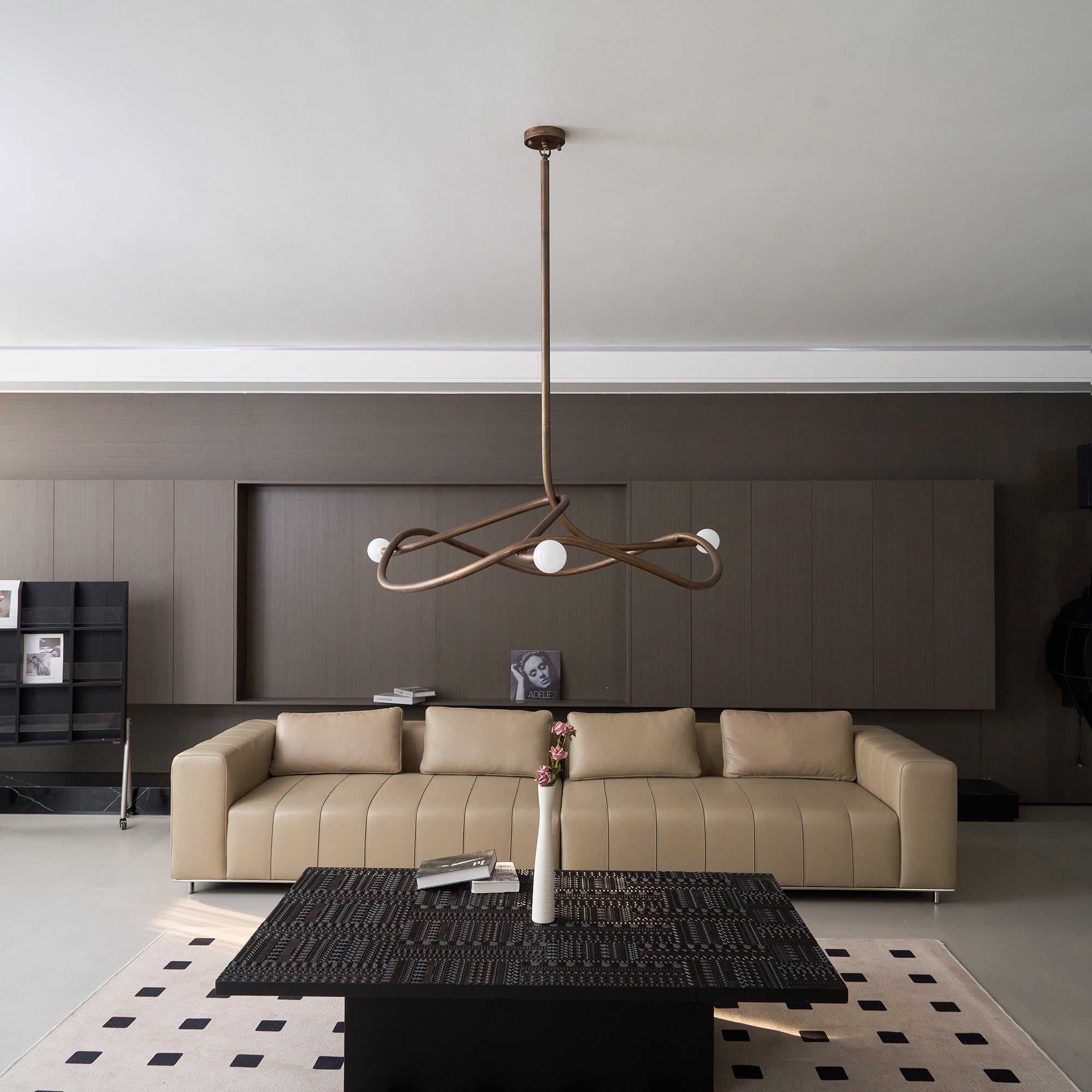 Vadore Modern Minimalist Metal Chandelier - Lamp Copper