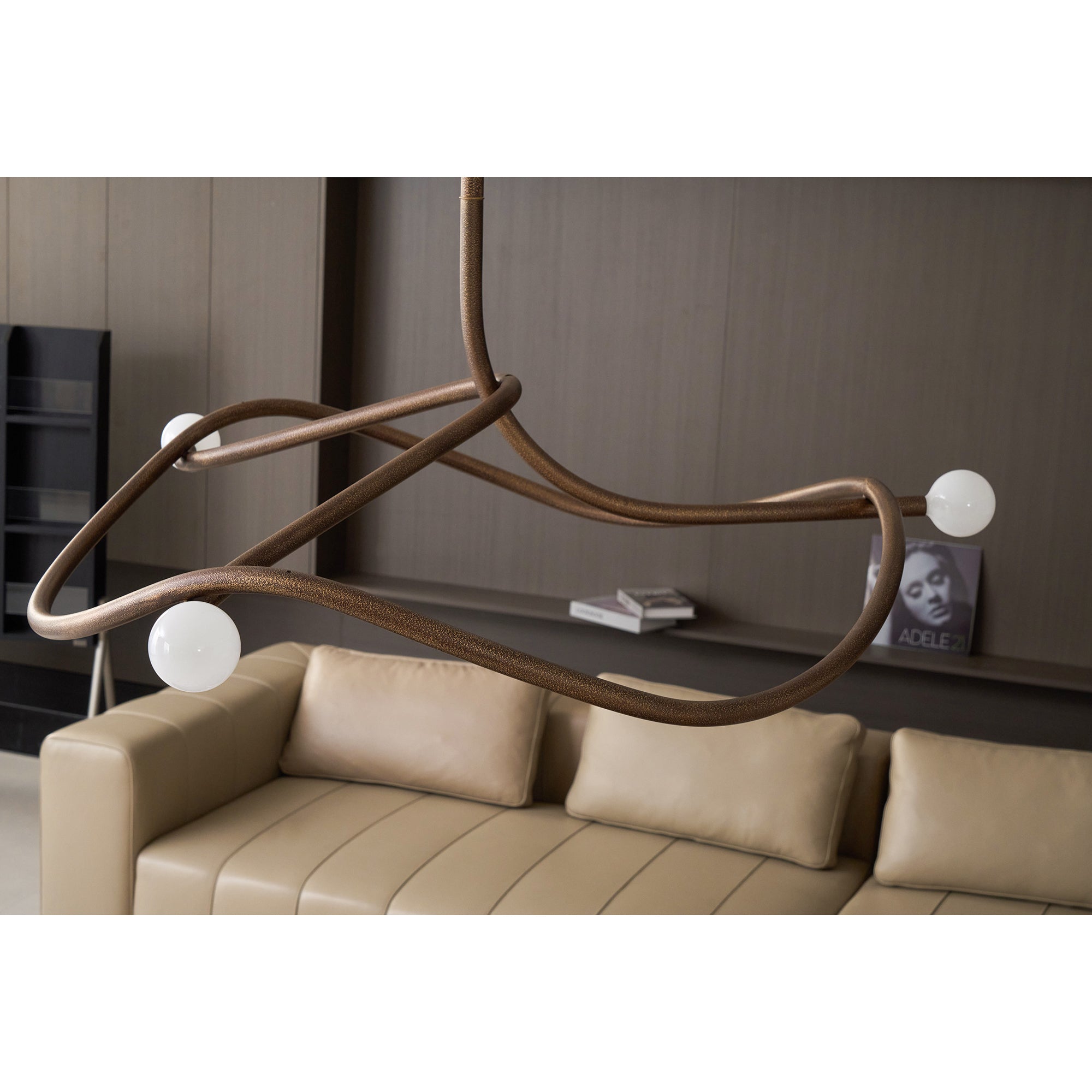 Vadore Modern Minimalist Metal Chandelier - Lamp Copper