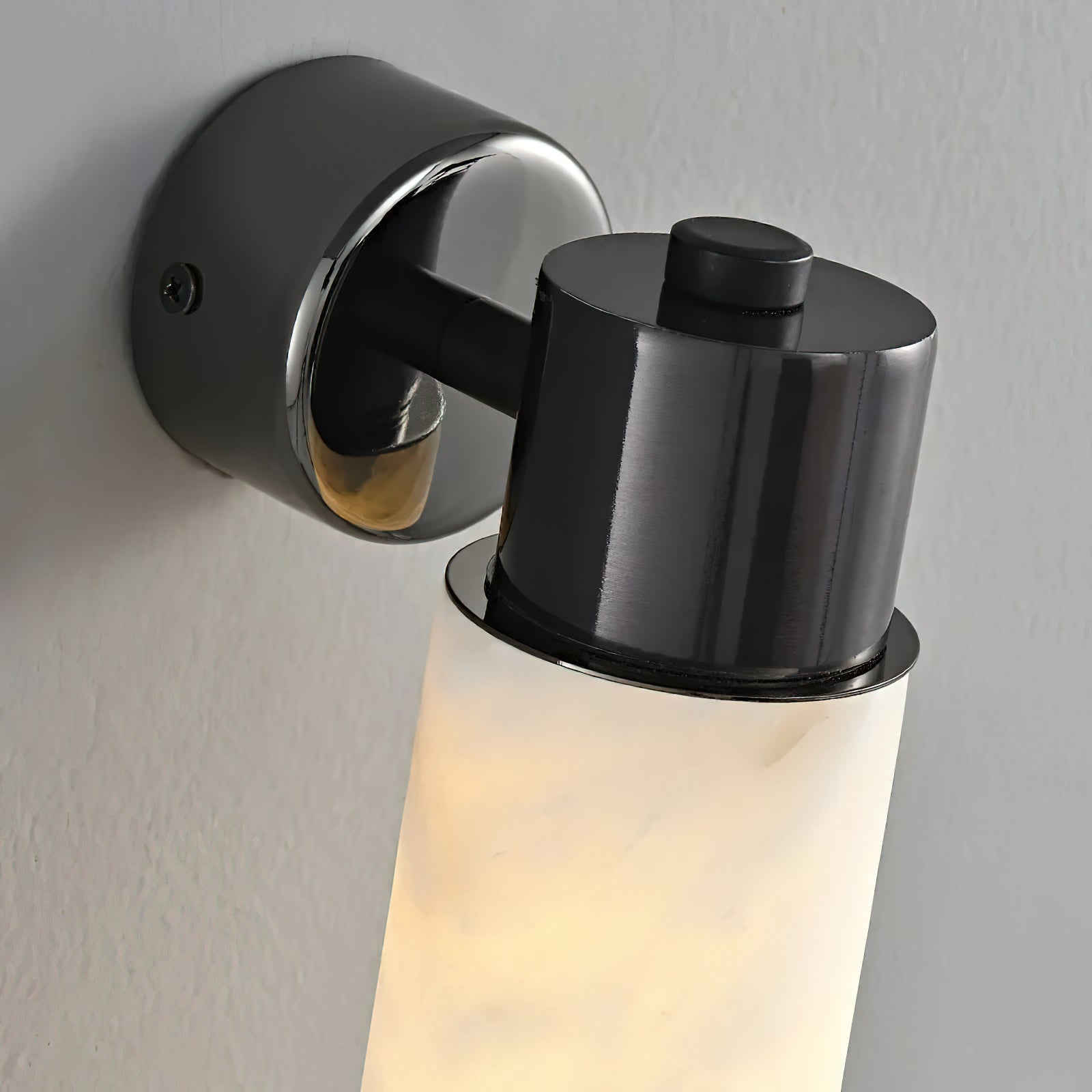Alraei Modern Minimalist Tube Alabaster Wall Lamp - Lamp Copper