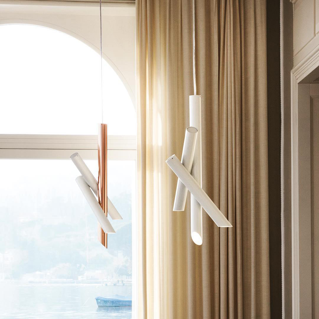 Solara Lampe suspendue tubes aluminium minimaliste - Neutralighting