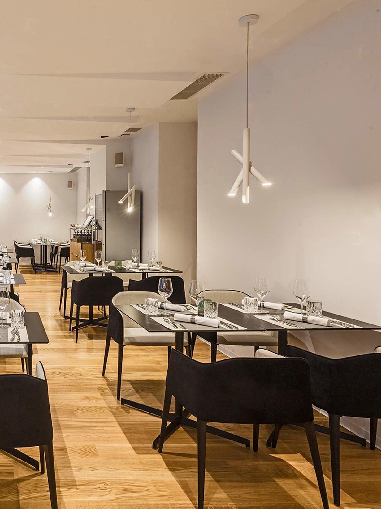 Solara Lampe suspendue tubes aluminium minimaliste - Neutralighting