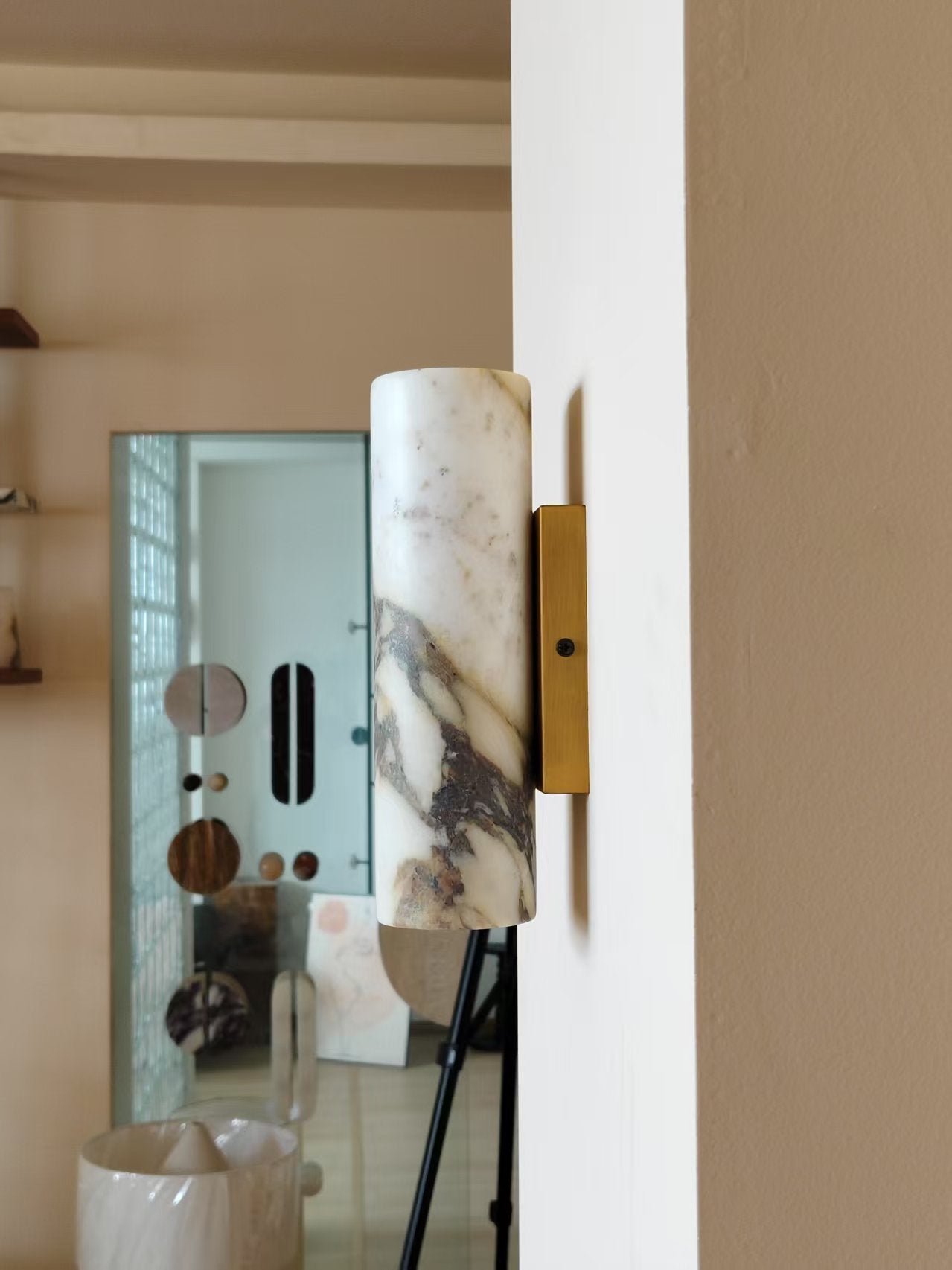 Tubular Applique Murale Marbre Métal Minimaliste Moderne - Neutralighting