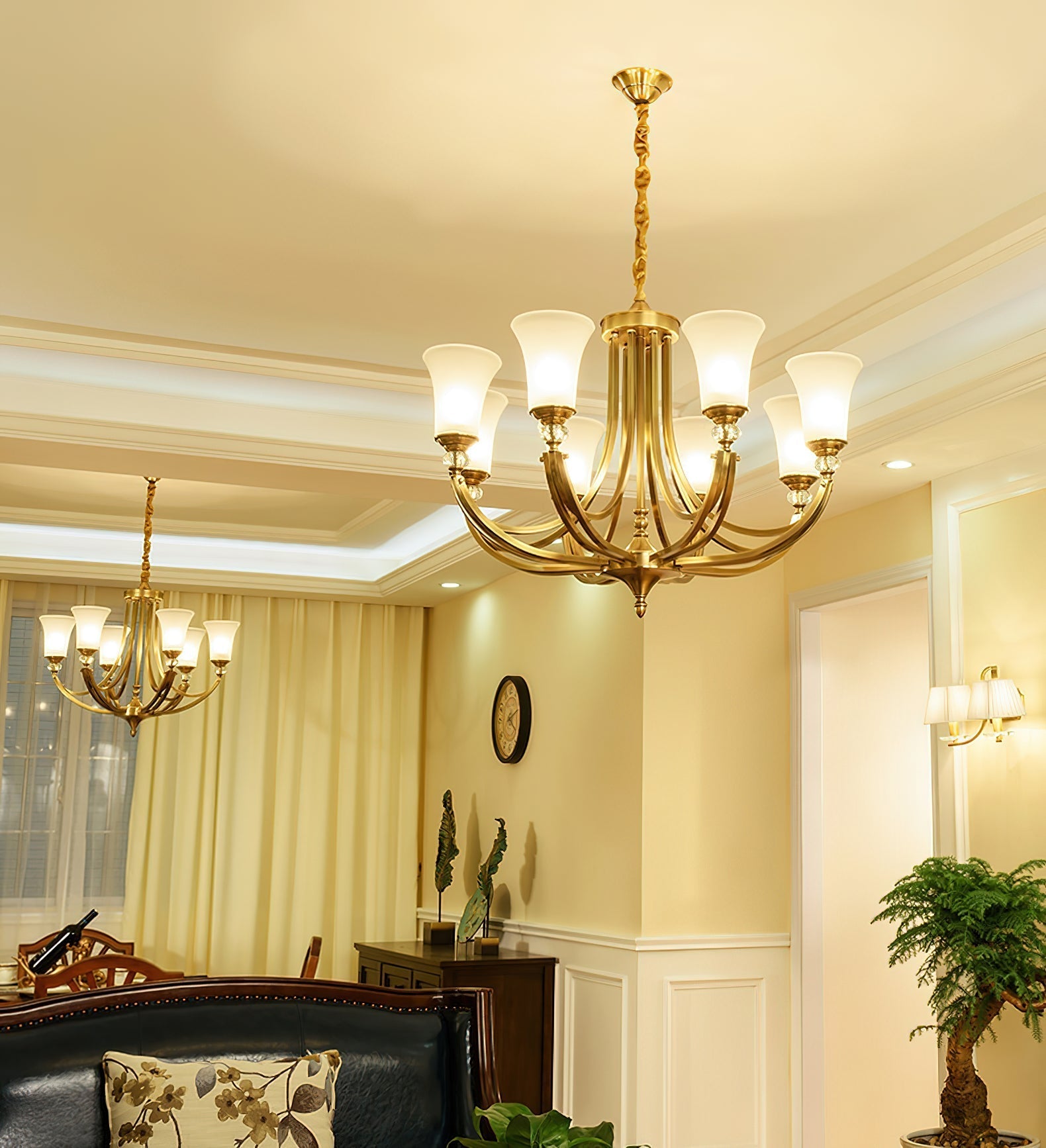 Ordoran Lustre Laiton Verre Industriel Vintage - Neutralighting