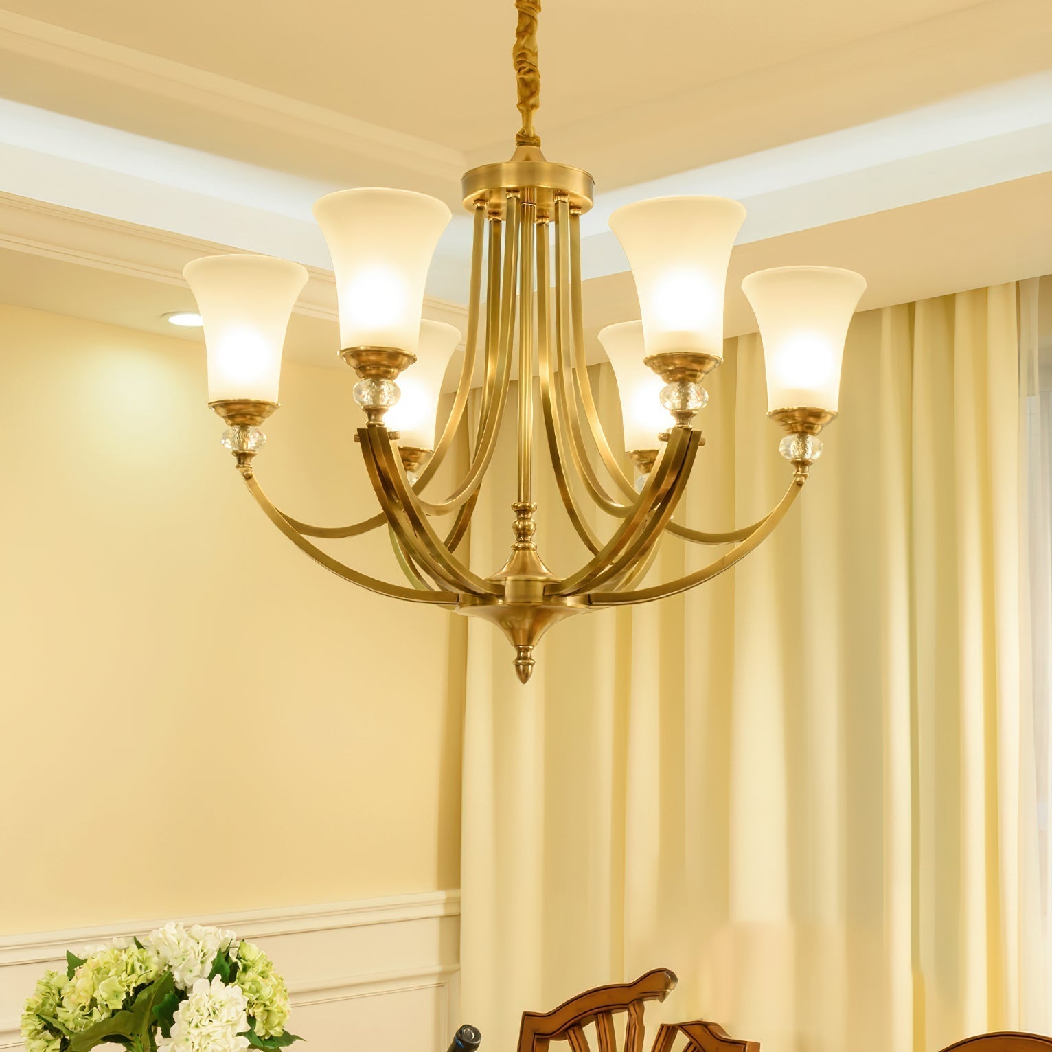 Ordoran Lustre Laiton Verre Industriel Vintage - Neutralighting